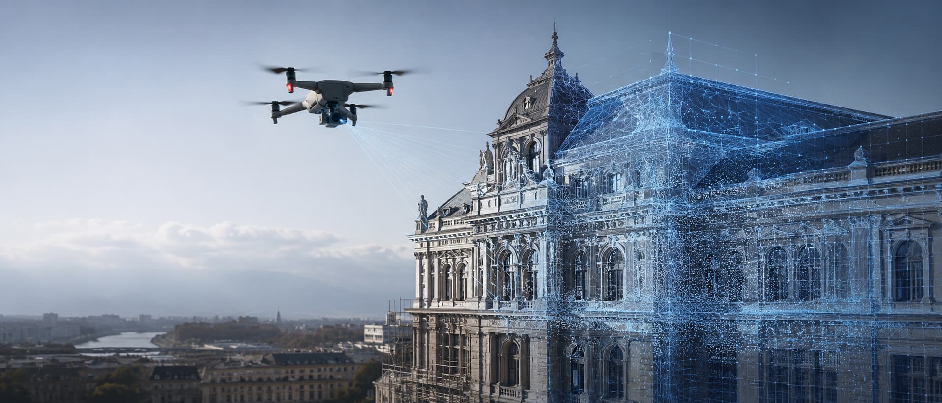 3D Building Scanning — drone video in Sibiu